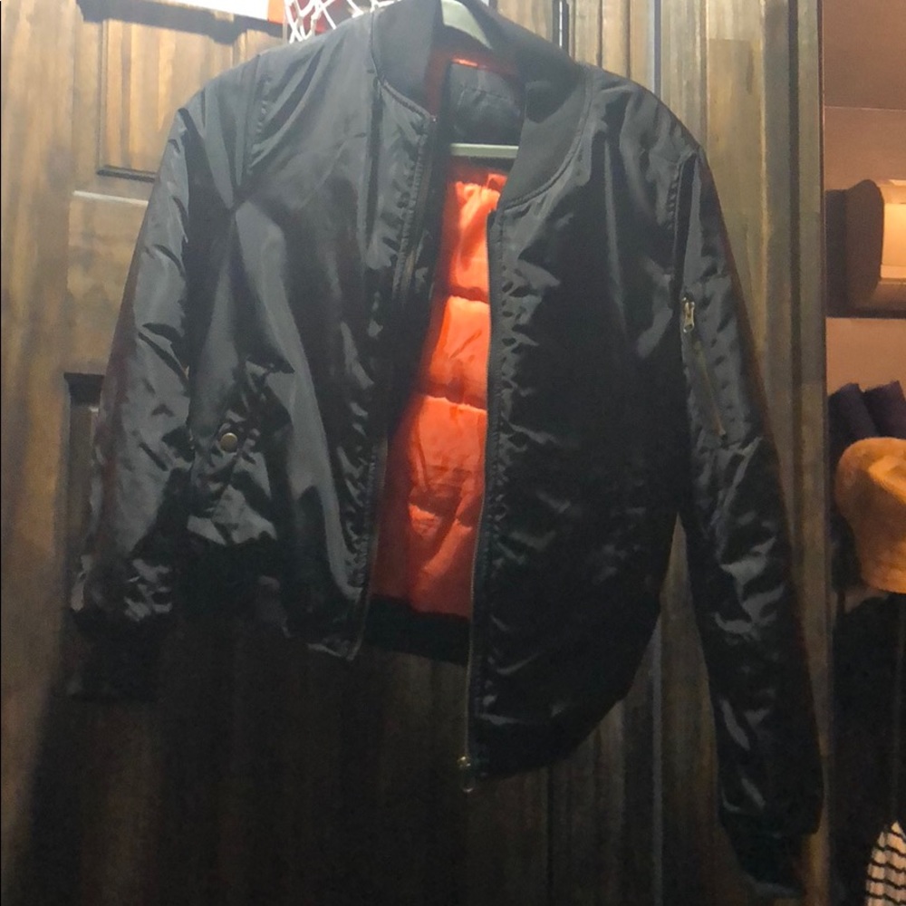 Black bomber jacket